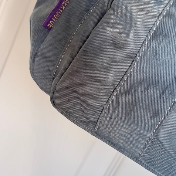 Multi Pockets Waterproof Nylon Shoulder Handbag Light Blue - Picture 4 of 5